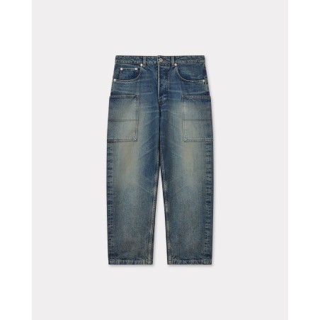 Jean cargo monkey en denim japonais