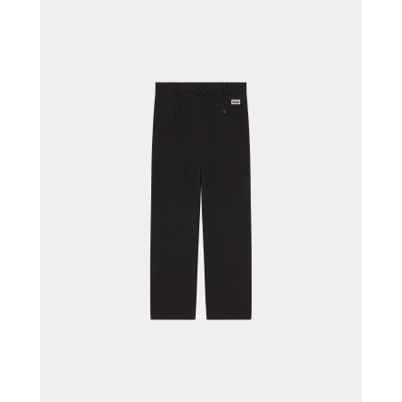 Pantalon de tailleur plissé en laine vierge