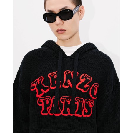 Pull à capuche unisexe 'KENZO VERDY MARKET' en laine et coton