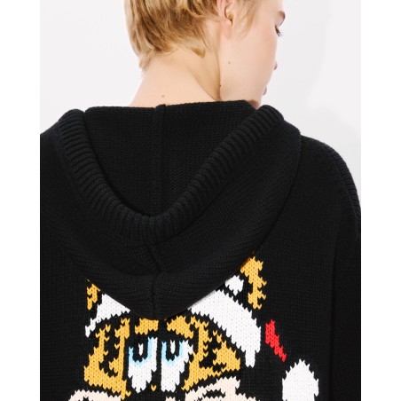 Pull à capuche unisexe 'KENZO VERDY MARKET' en laine et coton