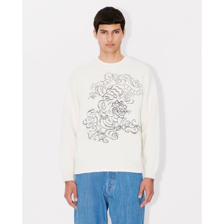 Pull unisexe brodé 'KENZO Star Tiger' en laine