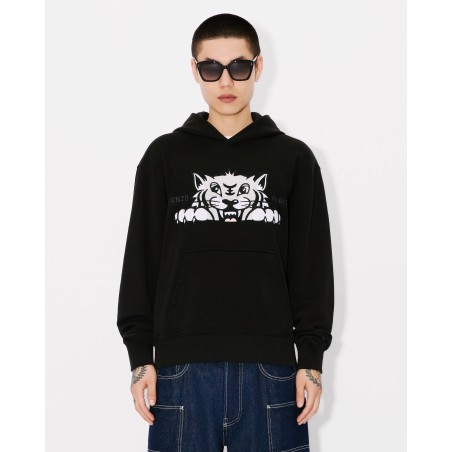 Sweatshirt à capuche brodé 'KENZO Happy Tiger' en coton