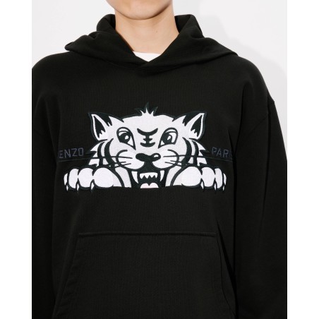 Sweatshirt à capuche brodé 'KENZO Happy Tiger' en coton