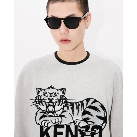 Sweatshirt brodé 'KENZO Happy Tiger' en coton