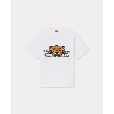 T-shirt oversize brodé 'KENZO Happy Tiger' en coton