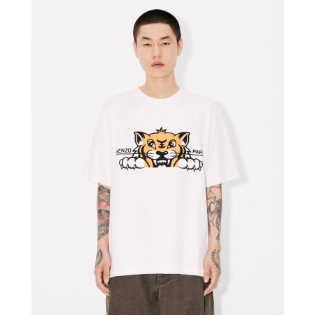 T-shirt oversize brodé 'KENZO Happy Tiger' en coton