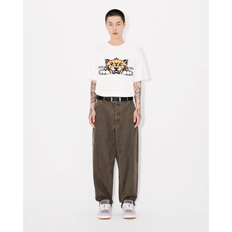 T-shirt oversize brodé 'KENZO Happy Tiger' en coton