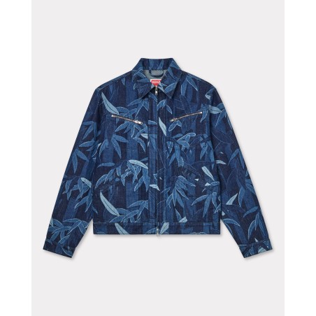 Veste trucker zippée 'KENZO Chiku-Rin Camo' en denim japonais