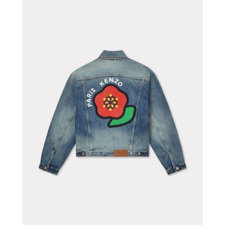 Veste trucker brodée 'KENZO Pop' en denim japonais