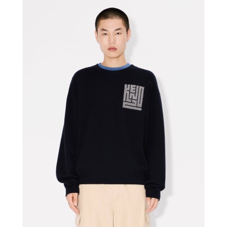 Pull brodé 'KENZO Kamon' en laine et coton