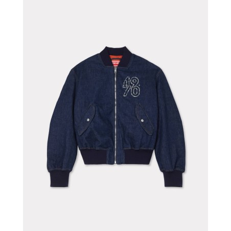 Bomber réversible brodé 'KENZO Constellation' en denim japonais