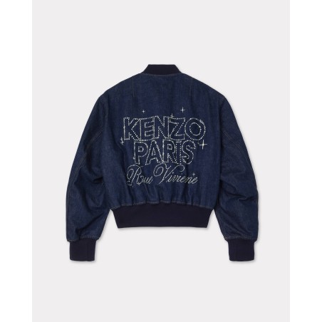 Bomber réversible brodé 'KENZO Constellation' en denim japonais