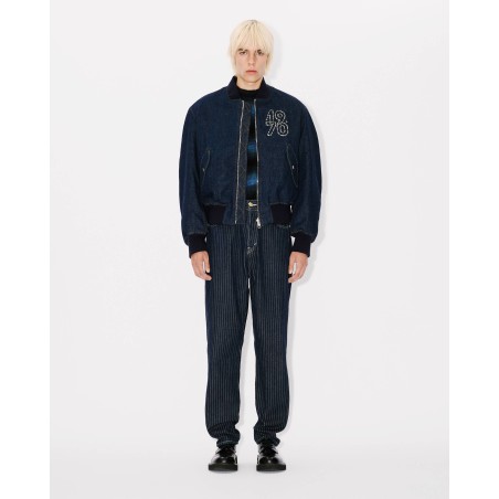 Bomber réversible brodé 'KENZO Constellation' en denim japonais