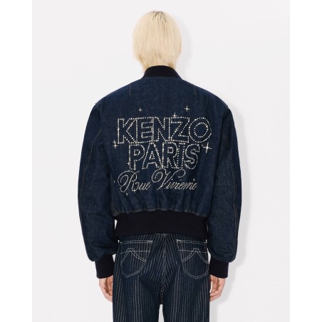 Bomber réversible brodé 'KENZO Constellation' en denim japonais