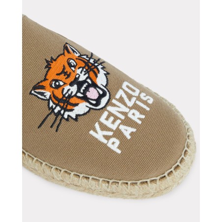 Espadrilles brodées 'Lucky Tiger' en toile