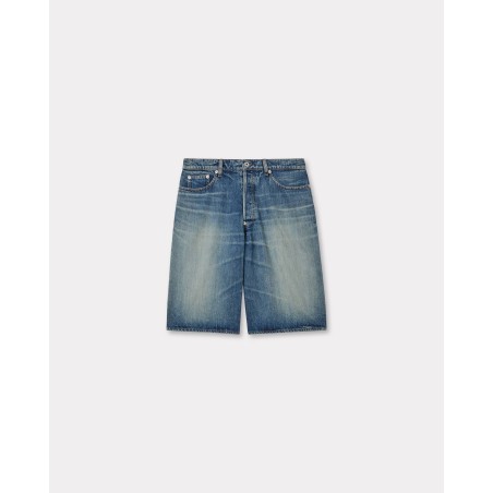 Short droit en denim japonais