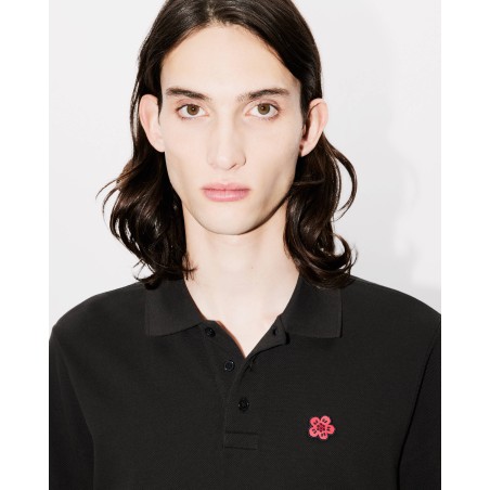 Polo ajusté brodé 'Boke Flower'