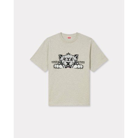 T-shirt oversize brodé 'KENZO Happy Tiger' en coton