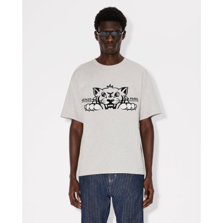 T-shirt oversize brodé 'KENZO Happy Tiger' en coton