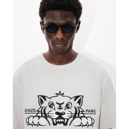 T-shirt oversize brodé 'KENZO Happy Tiger' en coton