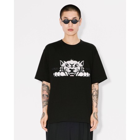 T-shirt oversize brodé 'KENZO Happy Tiger' en coton