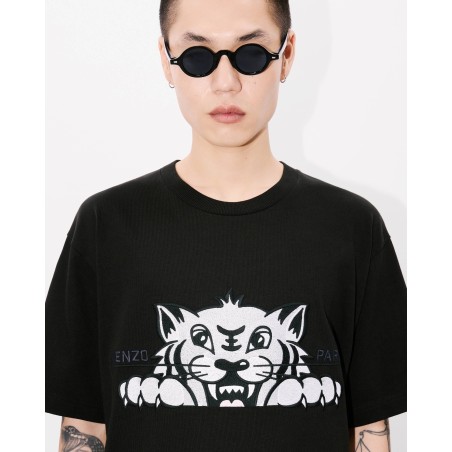 T-shirt oversize brodé 'KENZO Happy Tiger' en coton