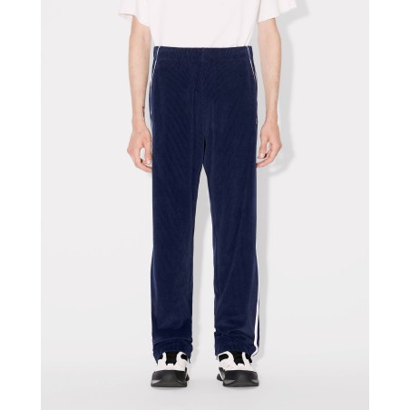 Pantalon de jogging brodé en velours