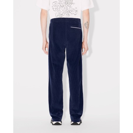 Pantalon de jogging brodé en velours