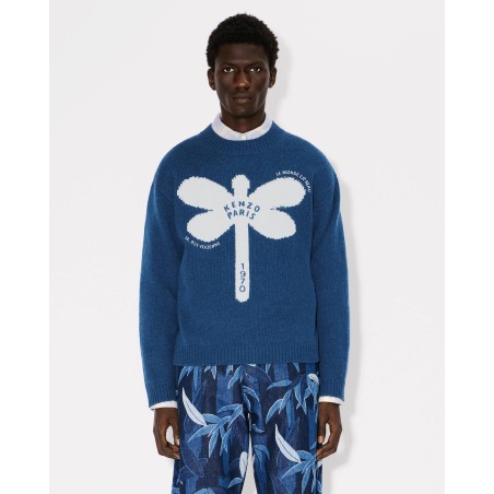 Pull brodé 'KENZO Dragonfly' en laine