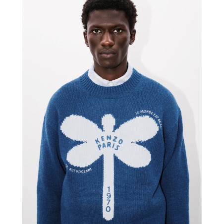 Pull brodé 'KENZO Dragonfly' en laine