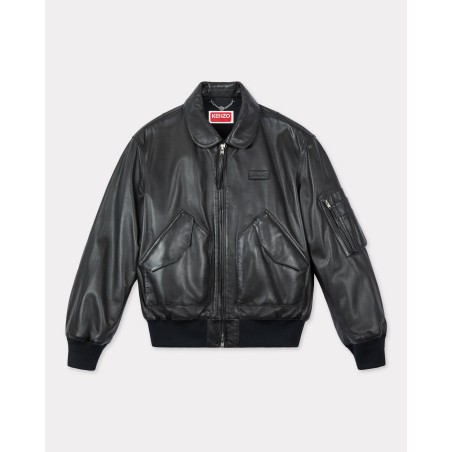 Veste bomber en cuir