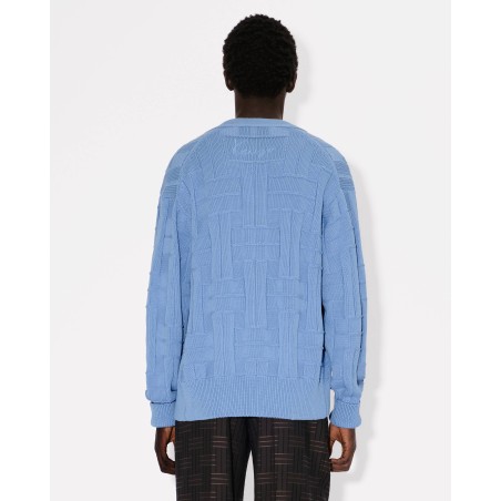 Cardigan brodé 'KENZO Weave' en coton