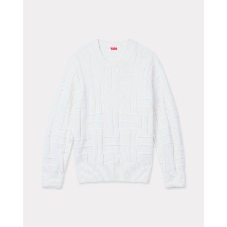 Pull brodé 'KENZO Weave' en coton