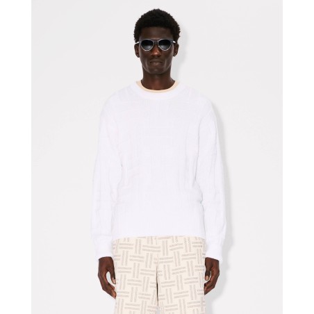 Pull brodé 'KENZO Weave' en coton