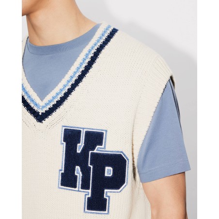 Pull sans manche 'KENZO Paris Varsity' en laine et coton