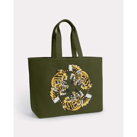 Grand tote bag réversible 'KENZO VERDY MARKET' en toile