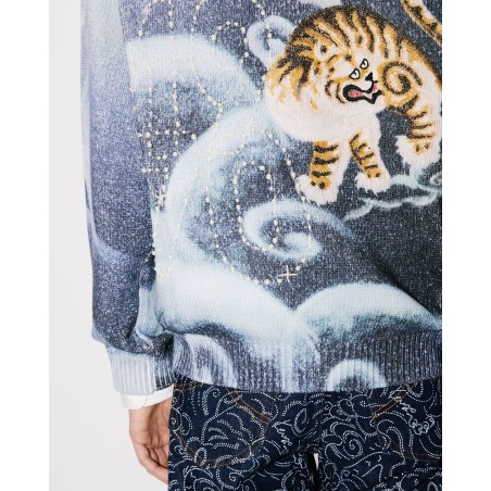 Cardigan unisexe brodé 'KENZO Cloud Tiger'