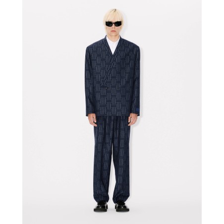 Pantalon de tailleur plissé 'KENZO Weave' en laine