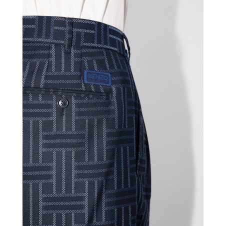 Pantalon de tailleur plissé 'KENZO Weave' en laine