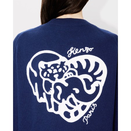 Cardigan 'KENZO Jungle heart' en laine et coton