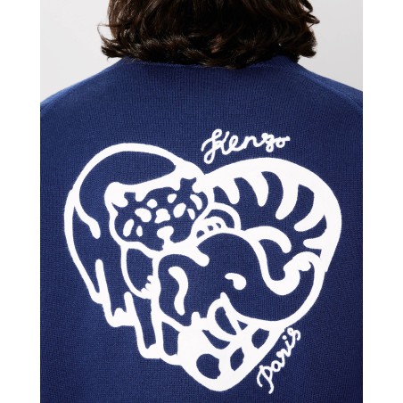 Cardigan 'KENZO Jungle heart' en laine et coton