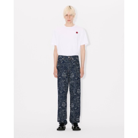 Jean ASAGAO droit 'KENZO Star Tiger' en denim japonais