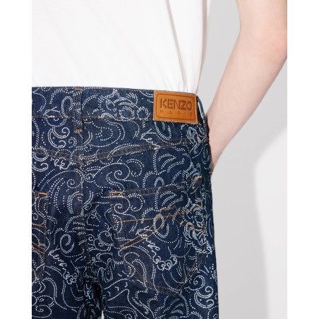 Jean ASAGAO droit 'KENZO Star Tiger' en denim japonais