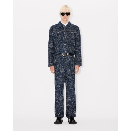 Jean ASAGAO droit 'KENZO Star Tiger' en denim japonais