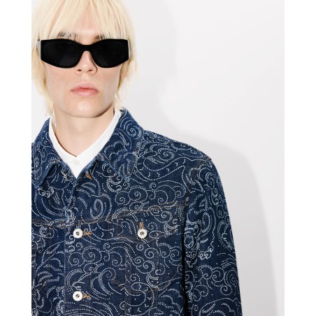 Veste trucker 'KENZO Star Tiger' en denim japonais