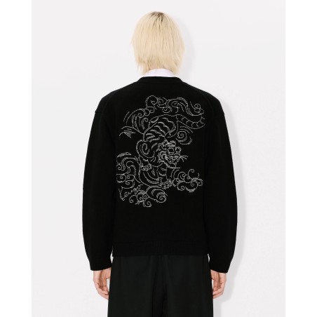 Cardigan unisexe brodé 'KENZO Star Tiger' en laine