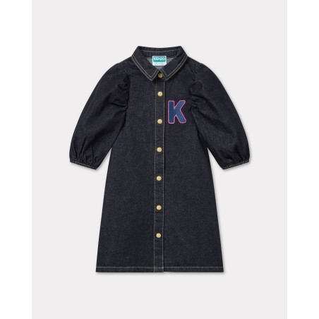 Robe brodée en denim 'Festive'