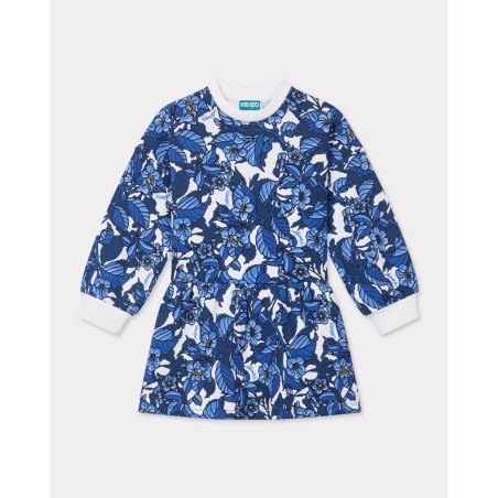 Robe en coton 'Blue Jungle'