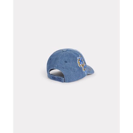 Casquette brodée en denim 'Blue Jungle'