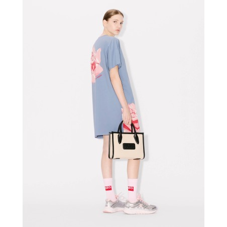 Petit tote bag 'KENZO 18' en toile et cuir